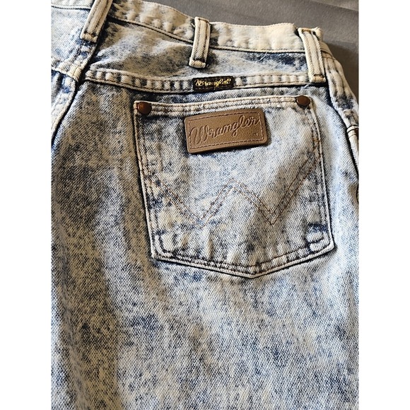 Vintage 80s 90s Wrangler Jeans Women's Size 16 Tapered Acid Wash Western  Denim - Picture 9 of 16